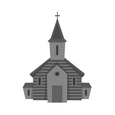 Kilise ve ortodoks işareti Vektör illüstrasyon. Web için kilise ve İncil stok sembolü seti.