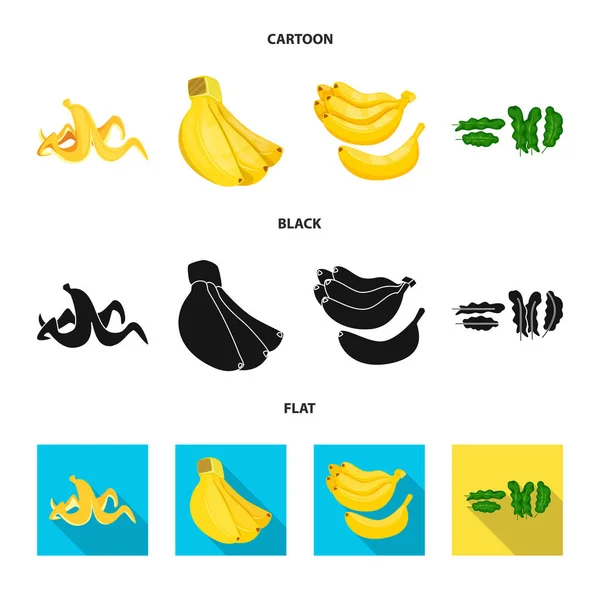 Ontwerp van de vector van natuurlijke en vegetarische logo. Verzameling van natuurlijke en eten voorraad vectorillustratie. — Stockvector