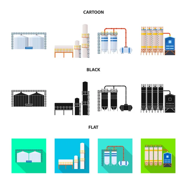 Oggetto isolato di produzione e struttura simbolo. Serie di produzione e tecnologia stock illustrazione vettoriale . — Vettoriale Stock