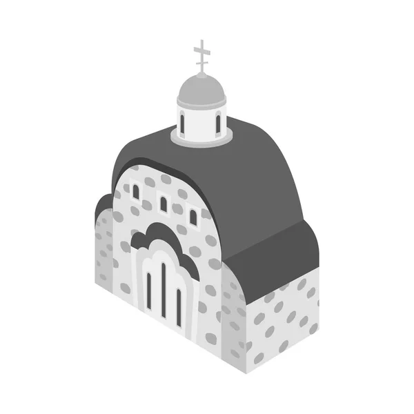 Oggetto isolato di chiesa e simbolo ortodosso. Collezione di chiesa e cappella vettoriale icona per magazzino . — Vettoriale Stock