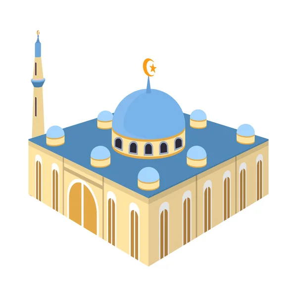 Objeto aislado de mezquita y logo islam. Colección de la mezquita y la ilustración del vector stock musulmán . — Vector de stock