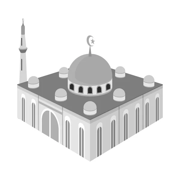 Vektordesign der Moschee und des islamophoben Symbols. Moscheen und muslimische Symbole für das Netz. — Stockvektor