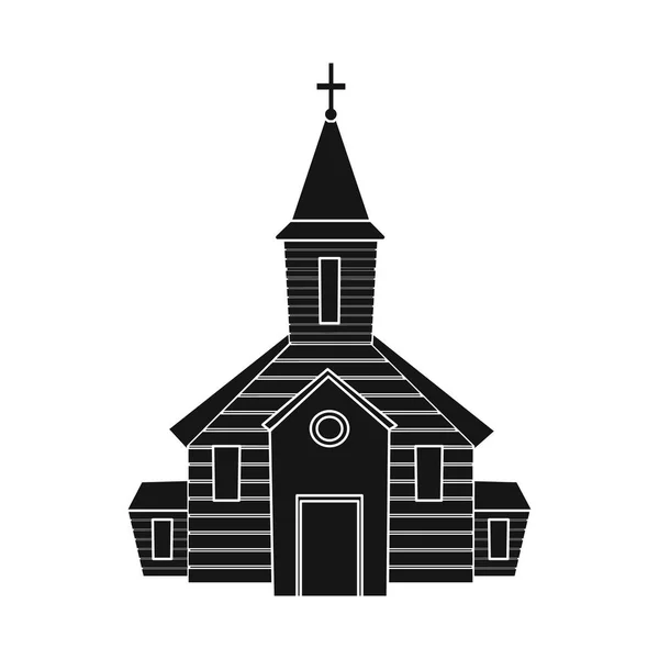 교회와 정통 기호의 벡터 그림입니다. 주식교회 및 성경 벡터 아이콘 세트. — 스톡 벡터