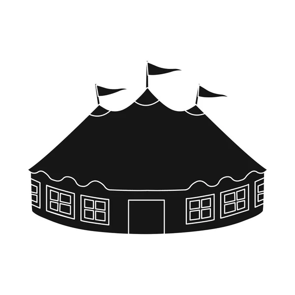 Ilustração vetorial do logotipo da barraca e da cúpula. Conjunto de tenda e recreação ilustração vetor estoque . — Vetor de Stock