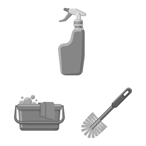 Векторний дизайн прибирання та символ обслуговування. Набір прибирання та побутові векторні значки для складів . — стоковий вектор