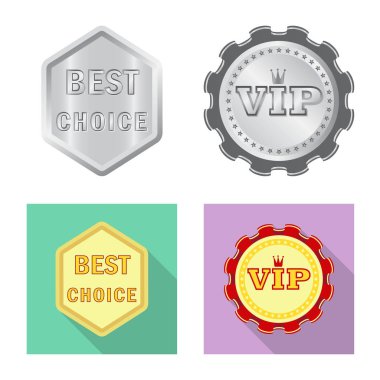 Amblem ve rozet simge vektör tasarımı. Amblem ve etiket hisse senedi simgesi için web topluluğu.