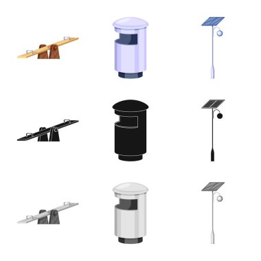 Kentsel ve sokak logo vektör Illustration. Kentsel topluluğu ve hisse senedi için gevşeme vektör simgesi.