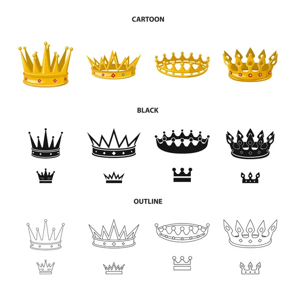 Isolerade objekt av medeltida och adeln ikonen. Samling av medeltida och monarkin vektor ikon för lager. — Stock vektor