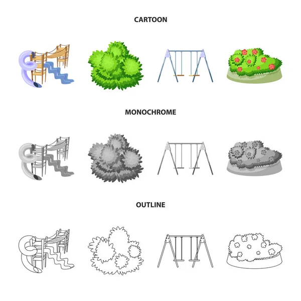 Vector design városi és utcai logó. Gyűjtemény a városi és a relaxációs vektor stock illusztráció. — Stock Vector