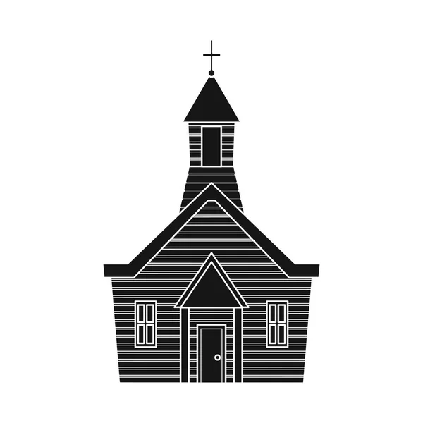 Objet isolé de l'église et le logo chrétien. Ensemble d'illustration vectorielle de l'église et de la Bible . — Image vectorielle