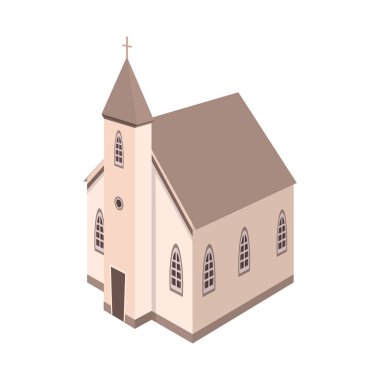 Kilise ve Katolik logosu vektör illüstrasyon. Stok için kilise ve dik vektör simgesi koleksiyonu.