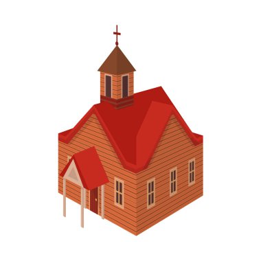 Kilise ve ev logosu vektör illüstrasyon. Stok için kilise ve eski vektör simgesi kümesi.