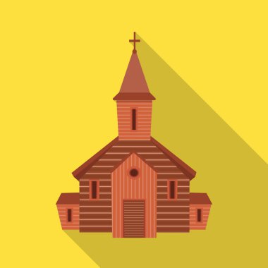 Kilise ve ortodoks sembolü vektör illüstrasyon. Stok için kilise ve İncil vektör simgesi seti.