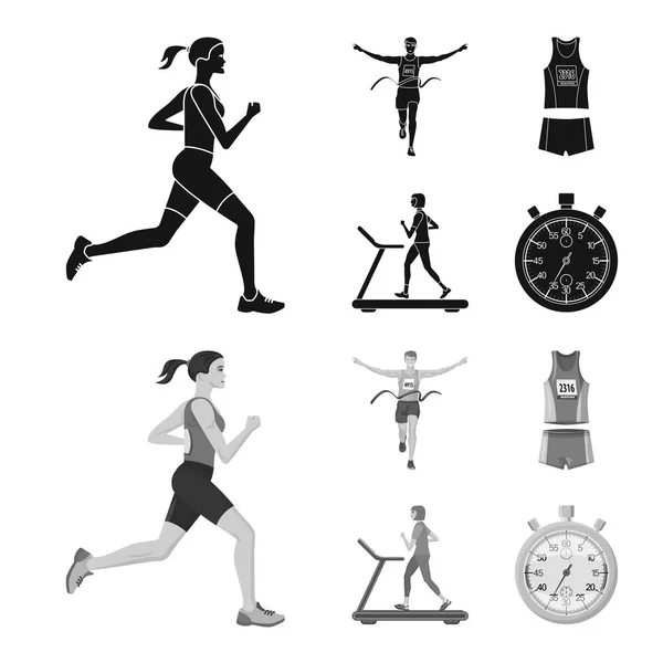 Vektorillustration av sport och vinnaren symbol. Samling av sport- och fitness vektor ikonen för lager. — Stock vektor