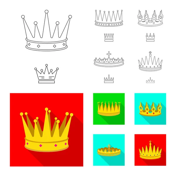Conception vectorielle de symbole médiéval et de noblesse. Ensemble d'illustration vectorielle de stock médiévale et monarchique . — Image vectorielle