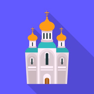 Kilise ve ortodoks simgesi vektör tasarımı. Web için kilise ve noel stok sembolü koleksiyonu.