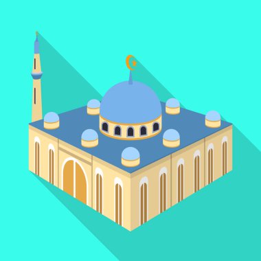 Cami ve İslam simgesi vektör tasarımı. Cami ve Müslüman stok vektör illüstrasyon koleksiyonu.