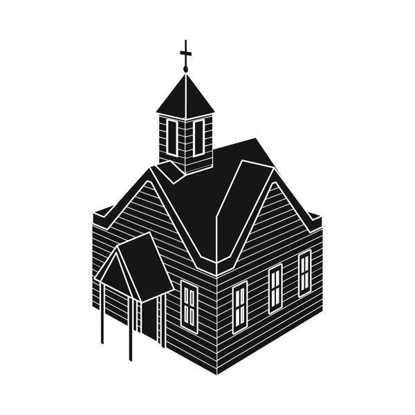 Изолированный объект церкви и знак дома. Набор церковных и старинных символов для паутины . — стоковый вектор
