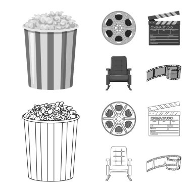 Televizyon ve filme logo vektör Illustration. Televizyon ve hisse senedi vektör çizim ile ilgilenen koleksiyonu.