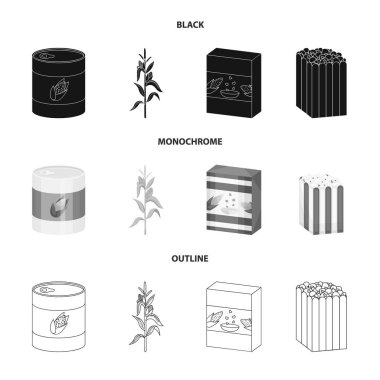 Mısır tarlası ve sebze sembolü yalıtılmış nesne. Mısır tarlası ve vejetaryen hisse senedi simgesi web için kümesi.