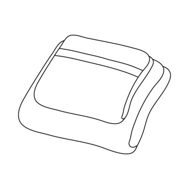 Yığılmış ve bulaşık havlusu logosuvektör tasarımı. Yığılmış ve ev stok vektör illüstrasyon seti.