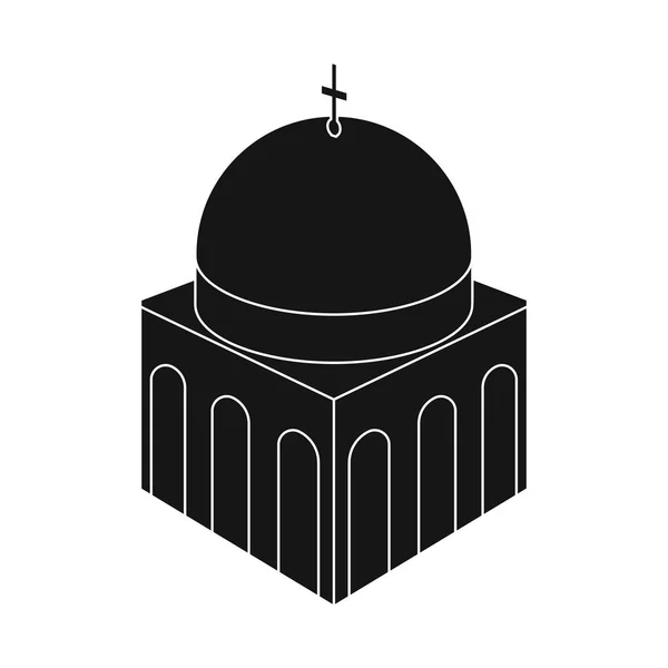 Illustration vectorielle de l'église et symbole orthodoxe. Ensemble d'église et icône vectorielle croix pour stock . — Image vectorielle