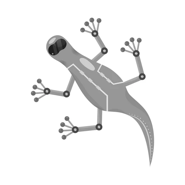 Vektor illustration av kameleont och vild ikon. Uppsättning av Chameleon och maskiner Stock Vector illustration. — Stock vektor