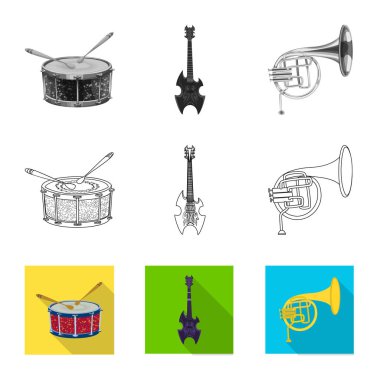 Müzik ve şarkı simgesi yalıtılmış nesne. Web için müzik ve aracı hisse senedi simgesi kümesi.