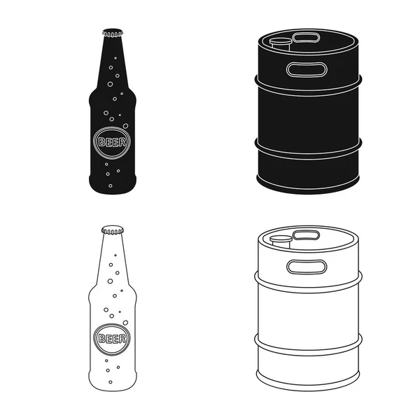Objet isolé de pub et bar symbole. Collection de pub et intérieur stock symbole pour le web . — Image vectorielle