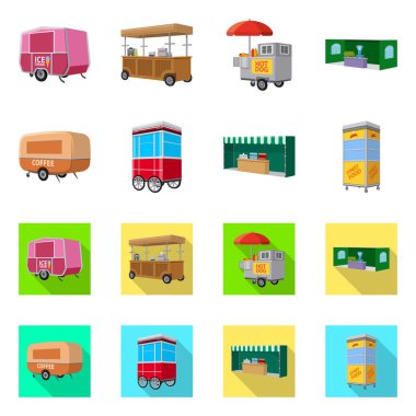 Pazarlama ve çadır ikonunun izole nesnesi. Bir dizi pazarlama ve açık hava hisse senedi temsili.