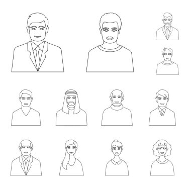 İzole işareti karakteri ve avatar nesne. Hisse senedi için karakter ve kişi vektör simge topluluğu.