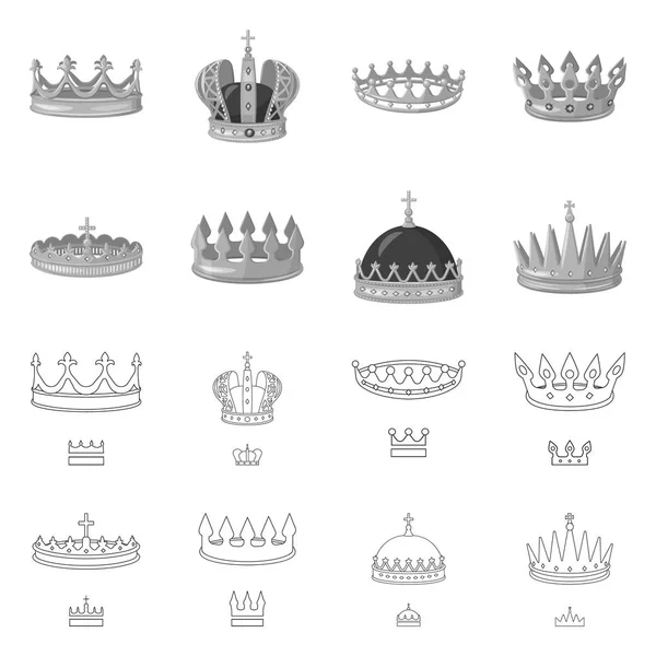 Isolated object of medieval and nobility symbol. Collection of medieval and monarchy vector icon for stock. — Stock Vector