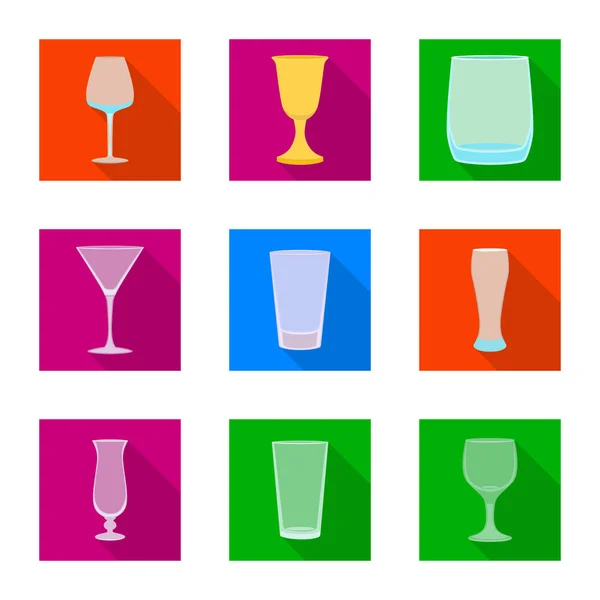 Vector design of drinks and restaurant icon. Set of drinks and celebration stock symbol for web. — Stock Vector