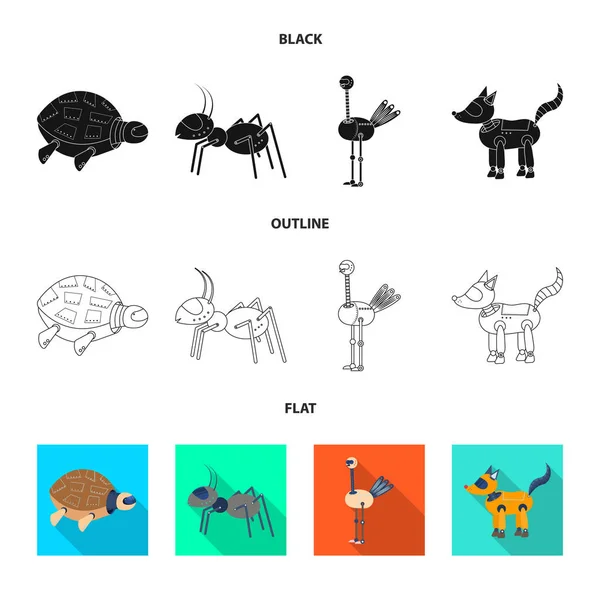 Conception vectorielle de jouet et symbole de la science. Collection de jouets et illustration vectorielle de stock de jouets . — Image vectorielle