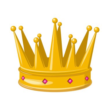 Monarşi ve altın simgesi vektör illüstrasyon. Hisse senedi için monarşi ve heraldic vektör simgesi kümesi.