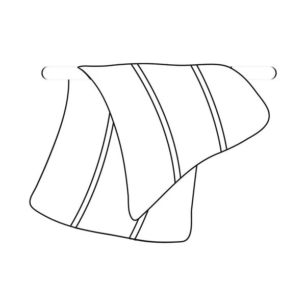 Vektor-Design von Handtuch und Duschsymbol. Sammlung von Handtuch und Trockenvektorsymbol für den Vorrat. — Stockvektor