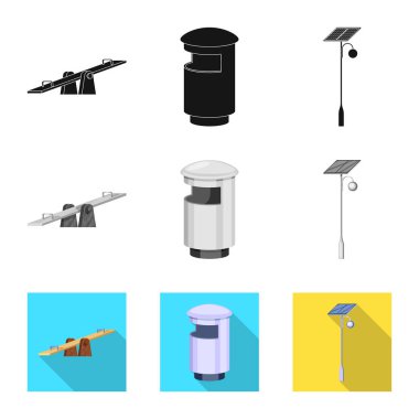 Kentsel ve sokak logo vektör Illustration. Kentsel kümesi ve hisse senedi için gevşeme vektör simgesi.