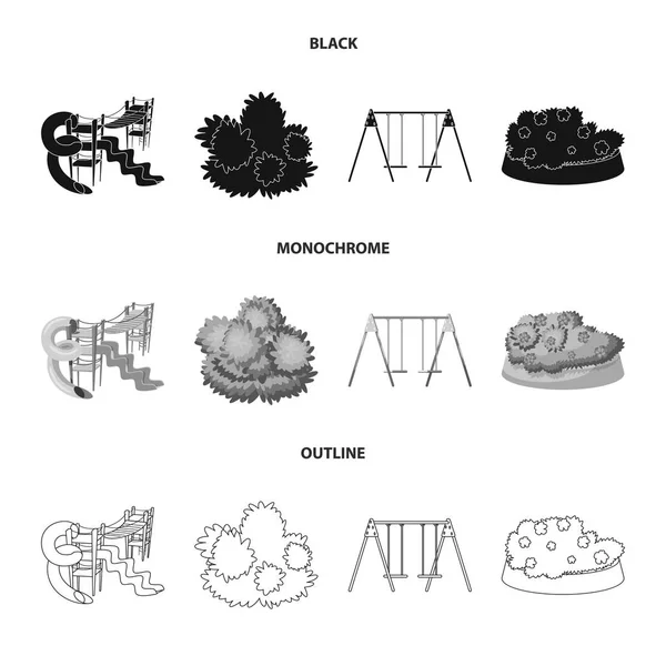 Diseño vectorial de símbolo urbano y callejero. Conjunto de símbolo de stock urbano y de relajación para web . — Archivo Imágenes Vectoriales