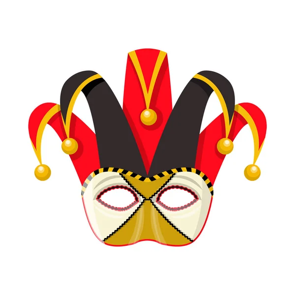 Vector illustratie van carnaval en theatrale teken. Set van carnaval en mysterie voorraad symbool voor web. — Stockvector