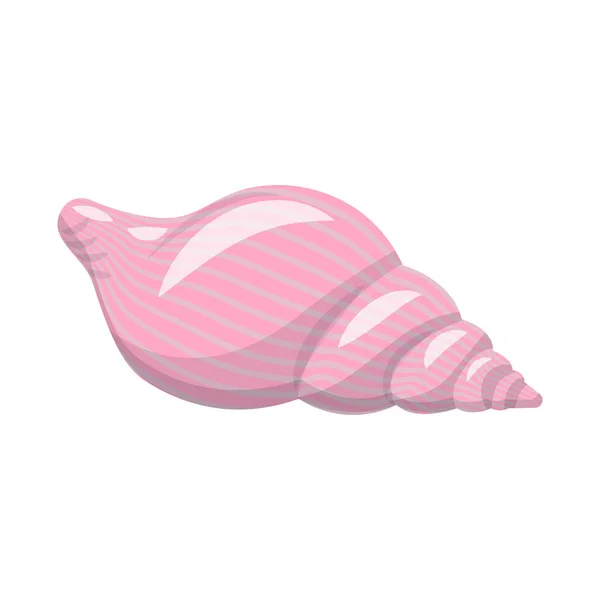 Vektorillustration av seashell och mollusk-logotypen. Uppsättning av seashell och skaldjur lager vektorillustration. — Stock vektor