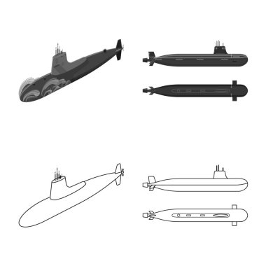 Savaş ve gemi simge vektör Illustration. Savaş ve filo hisse senedi vektör çizim.