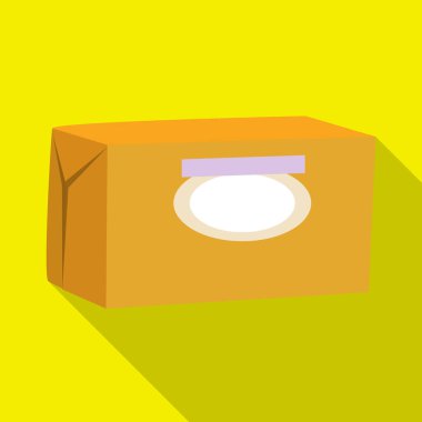 Tereyağı ve paket simgesi izole nesne. Tereyağı ve yağ stok vektör illüstrasyon koleksiyonu.