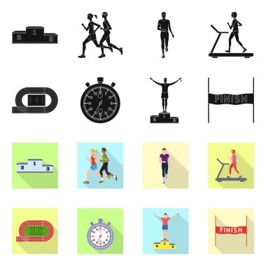 Spor ve kazanan logo vektör Illustration. Spor ve fitness hisse senedi vektör çizim topluluğu.