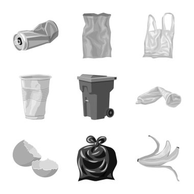 Sipariş ve geri dönüşüm simgesinin vektör çizimi. Sıra ve sıralama stok vektör illüstrasyon kümesi.