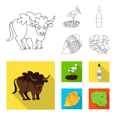 Vektör tasarımı geleneksel ve tur sembolü. Geleneksel topluluğu ve Simgesel hisse senedi için simge vektör.