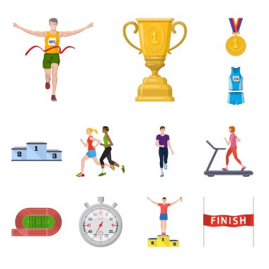 Adım ve sprint işaretivektör tasarımı. Stok için adım ve sprinter vektör simgesi kümesi.