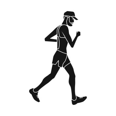 Sağlık ve fitness simgesinin vektör tasarımı. Web için sağlık ve Sprint stok sembolü kümesi.