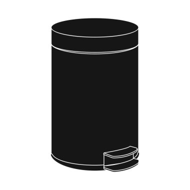 Çöp ve önemsiz sembolü yalıtılmış nesne. Çöp ve atık vektör simge stok için set.