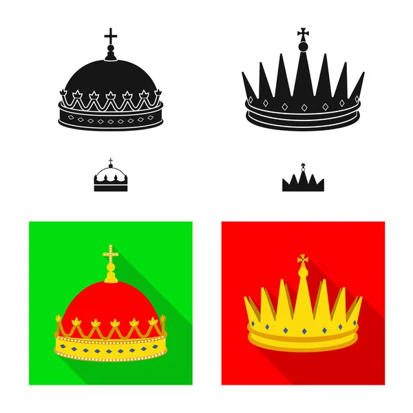 Векторный дизайн средневекового и дворянского логотипа. Набор векторных значков средневековья и монархии для склада . — стоковый вектор