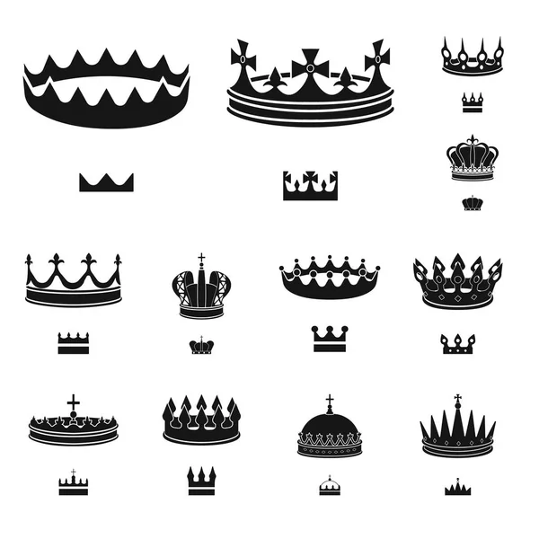 Vektor-Illustration von König und majestätischem Logo. Sammlung von König und Gold Aktiensymbol für Web. — Stockvektor